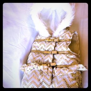 White and Gold girls vest. Size 18 months
